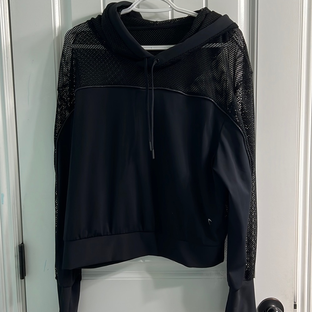 Black Mesh Winner Hoodie